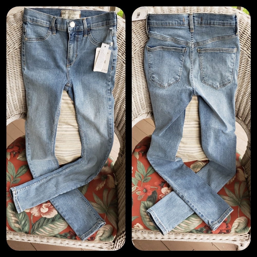 Free People Long & Lean mid hi waist jeggings jean - Picture 5 of 8